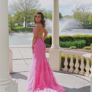 Worn Twice Sherri Hill Prom Dress Size 2 Style 52338 Bright Pink